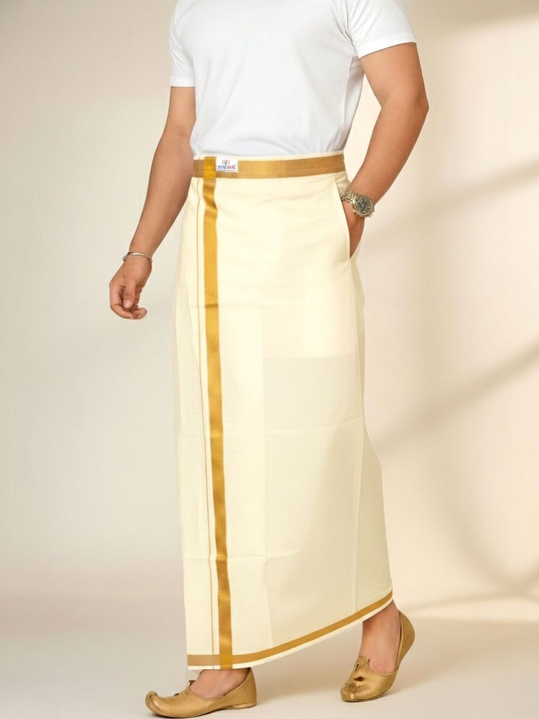 TUNI MANI Men Cotton Dhoti Dhotis