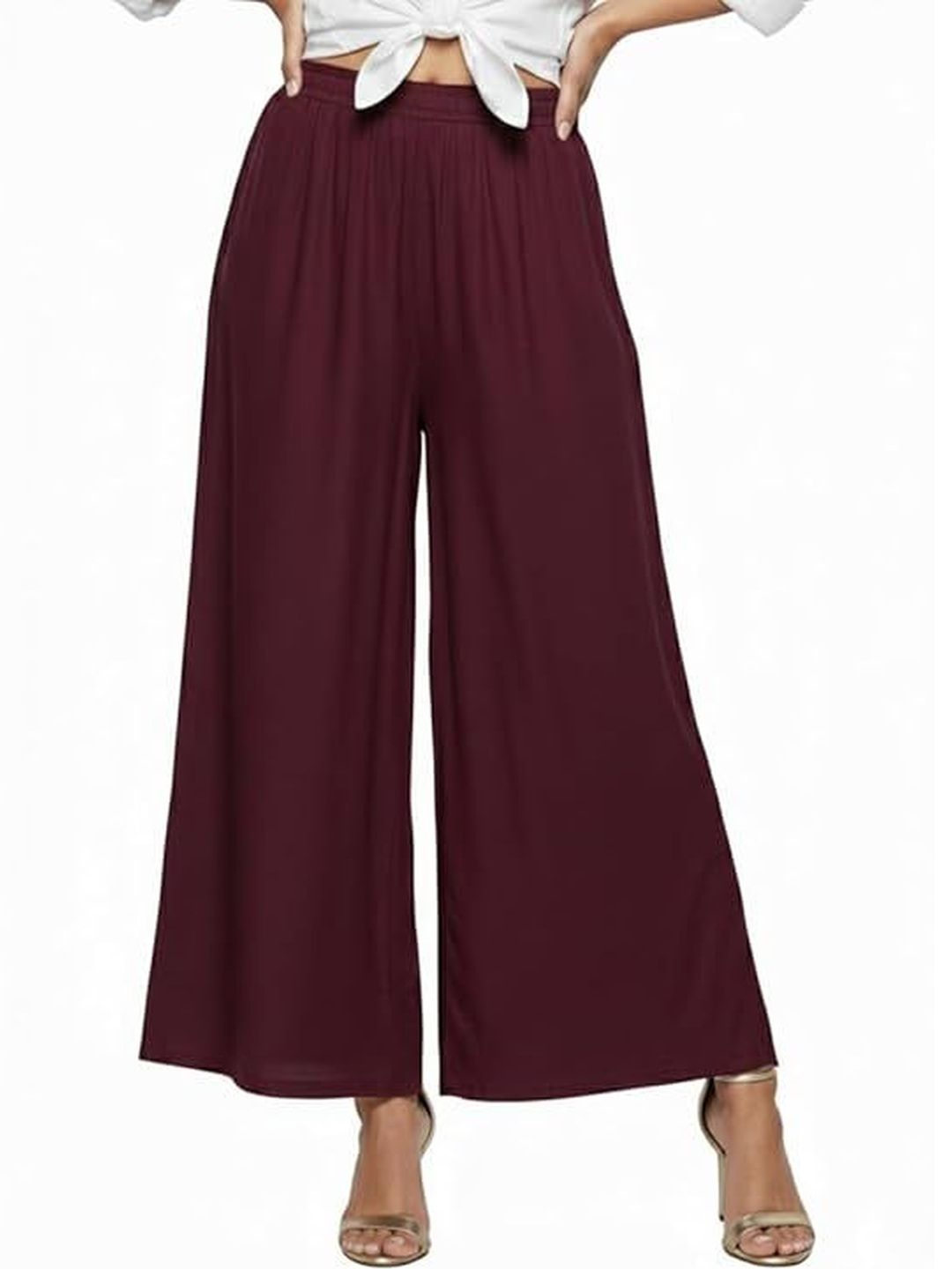 Thrifty Thread Women Flared Palazzos