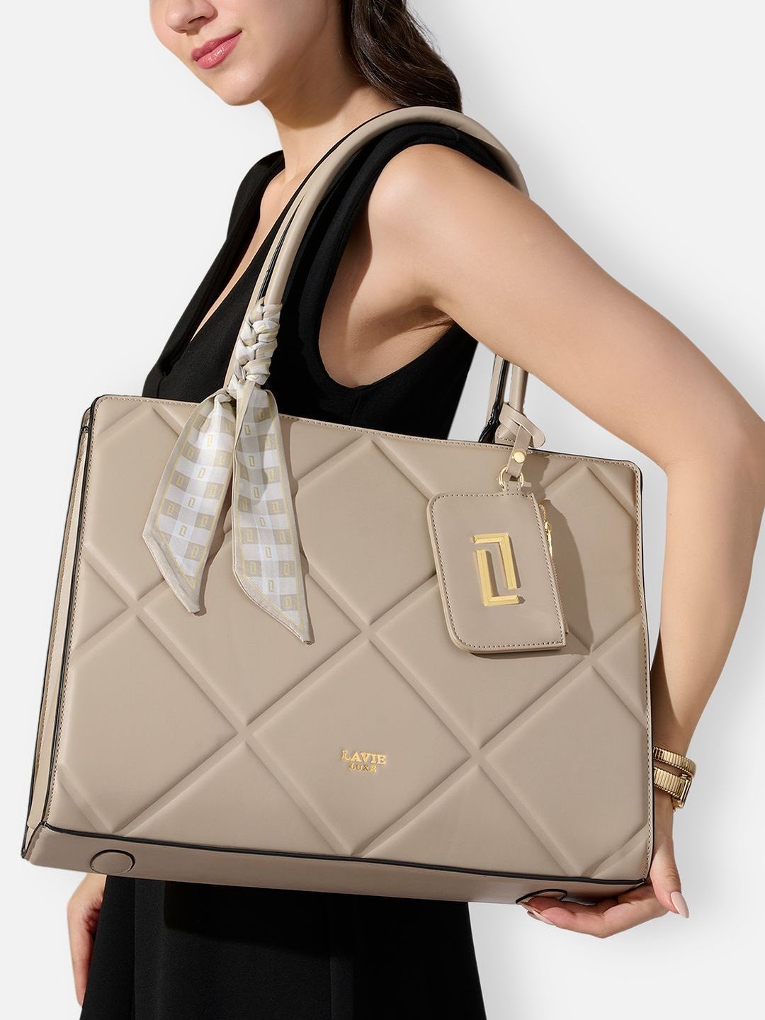 Buy LAVIE LUXE Women Quare26 Extra Large 14 Inch Satchel Handbag