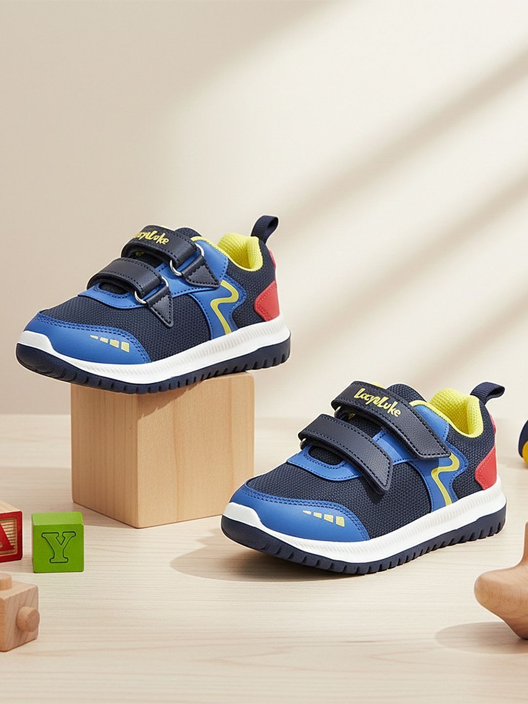 Liberty Lucy & Luke Kids Black & Navy Memory Foam Slip-On Casual Shoes
