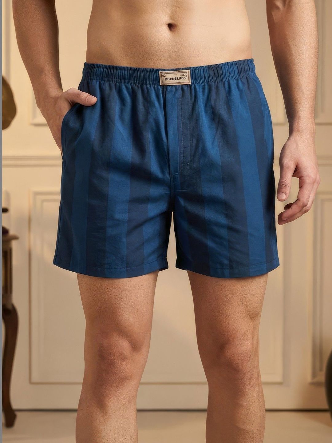 TIGER SNAKE Striped Cotton Boxers
