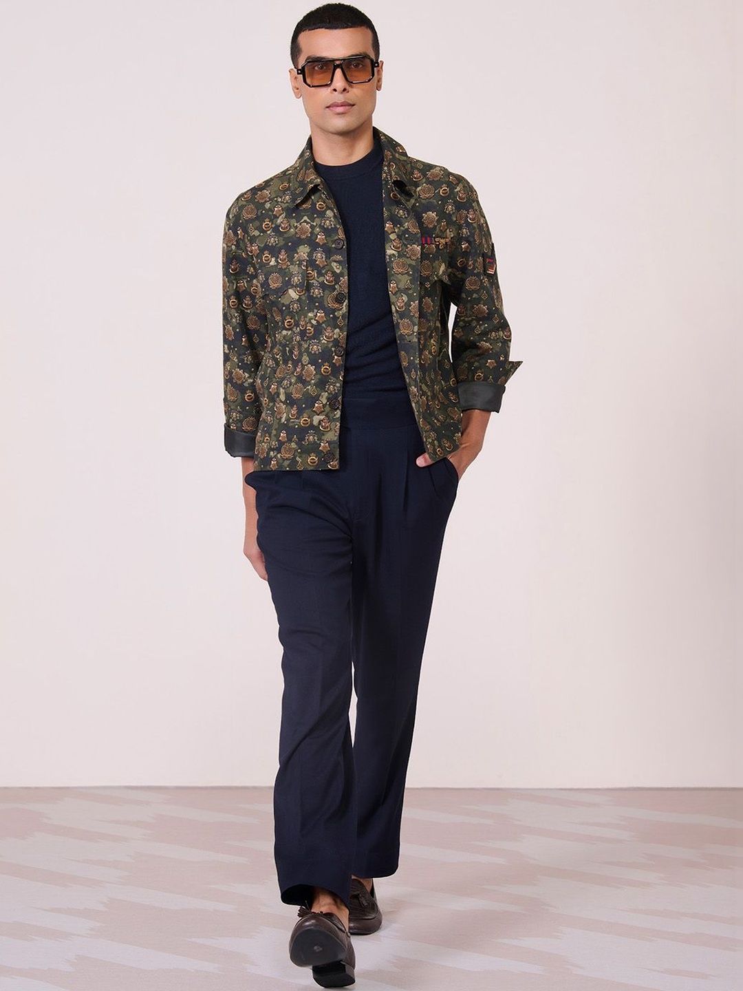 S&N by Shantnu Nikhil Men Knitted and Woven Jacket