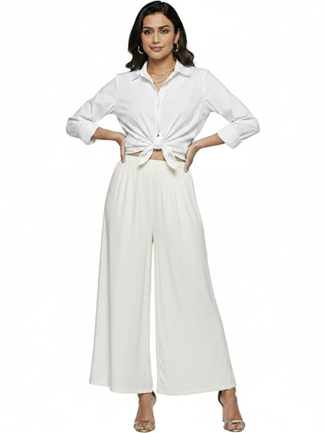 Thrifty Thread Women Flared Palazzos