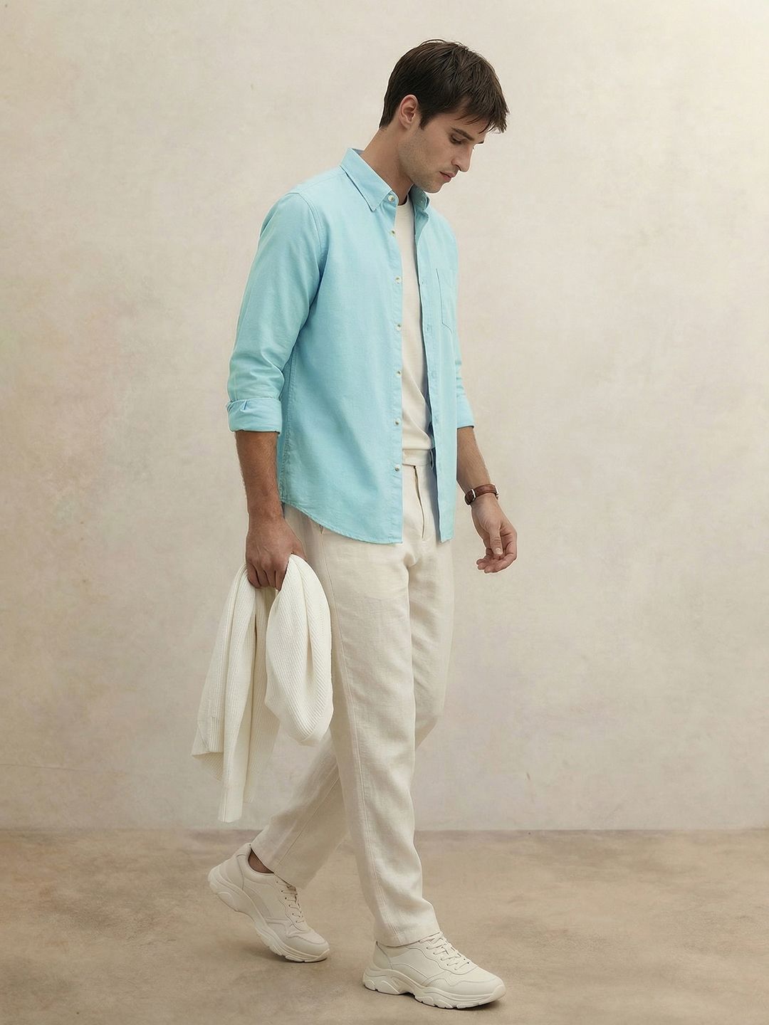THE SHIRT CODE Pure Cotton Casual Shirt