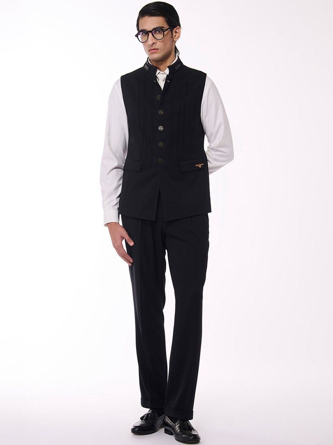 S&N by Shantnu Nikhil Mandarin Collar Jacket