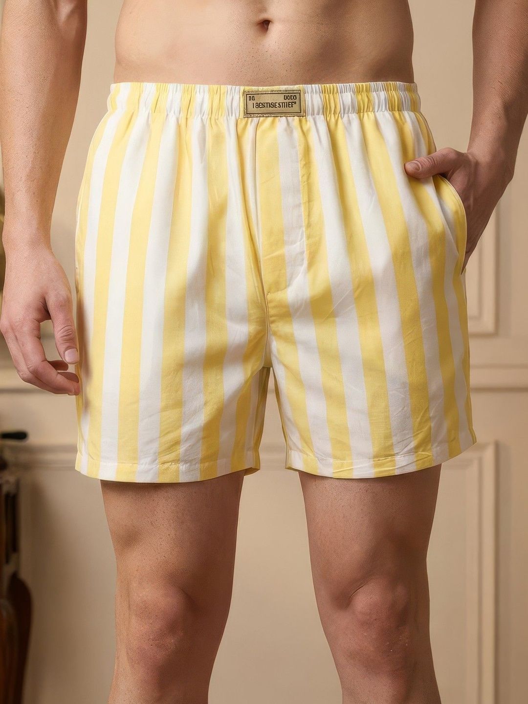 TIGER SNAKE Striped Cotton Boxers