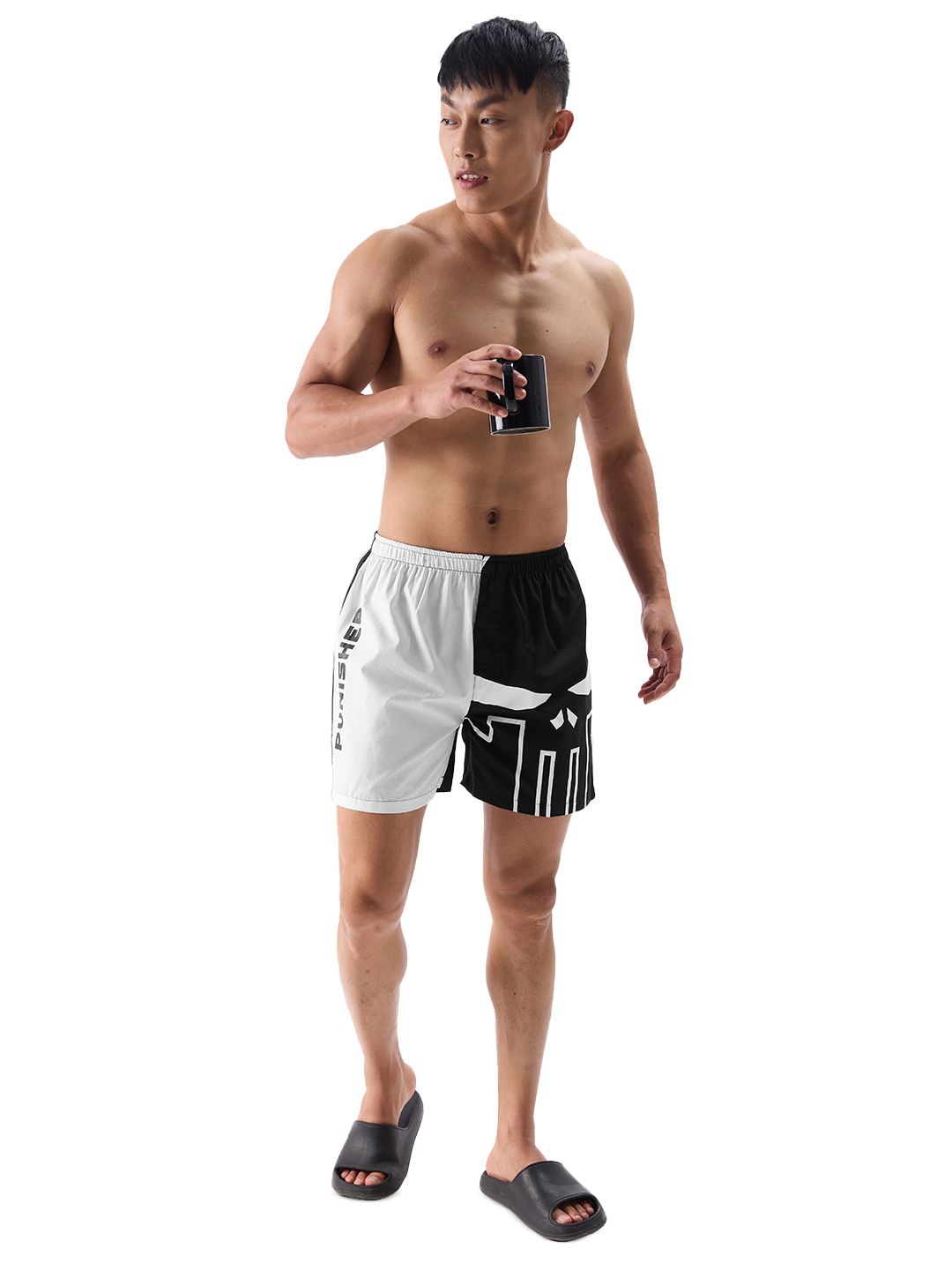 The Souled Store The Souled Store Men Marvel Punisher Printed Cotton Regular Fit Boxer Shorts