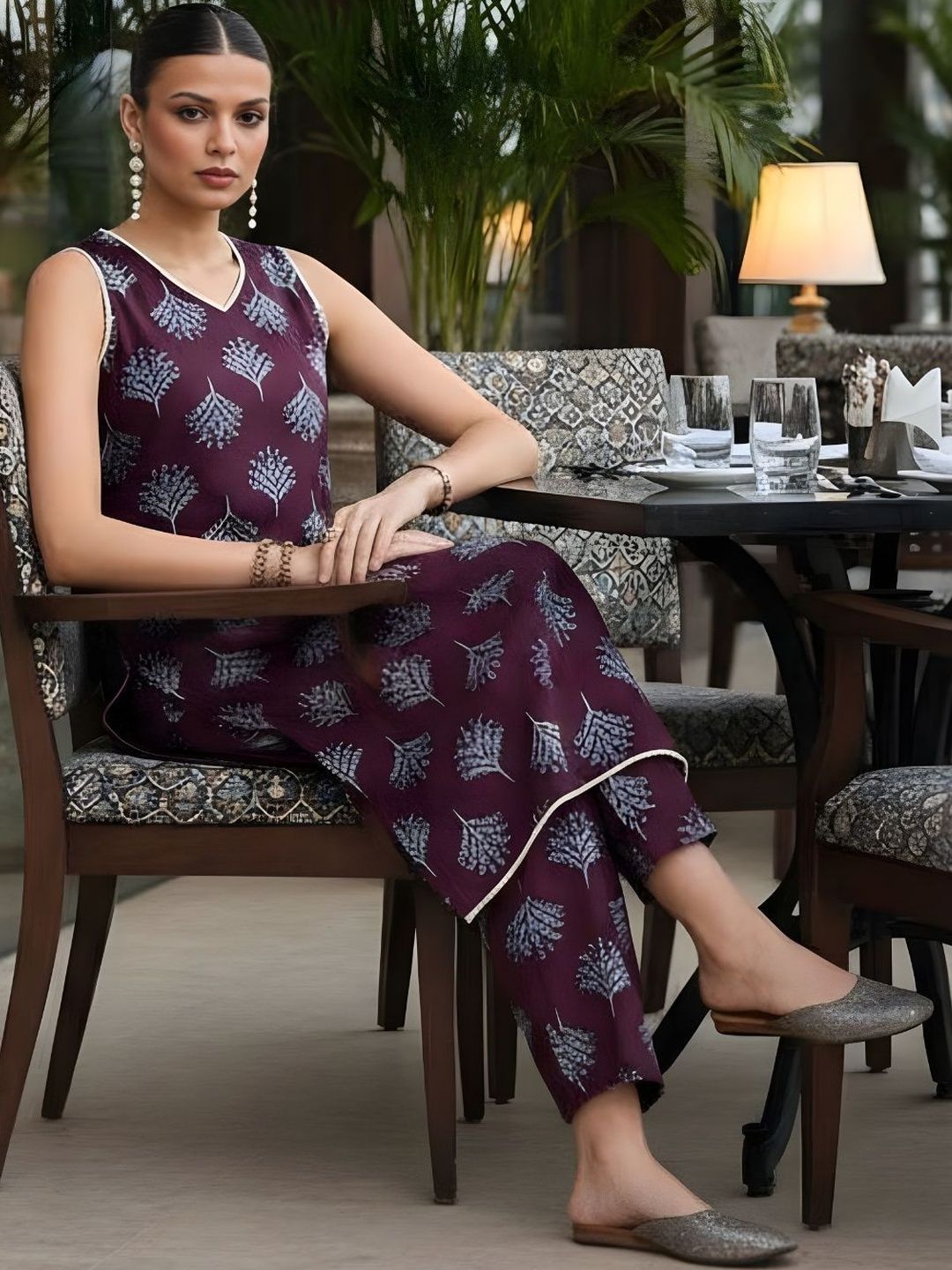 Anouk Women Ethnic Motifs Printed Regular Pure Cotton Kurta with Trousers