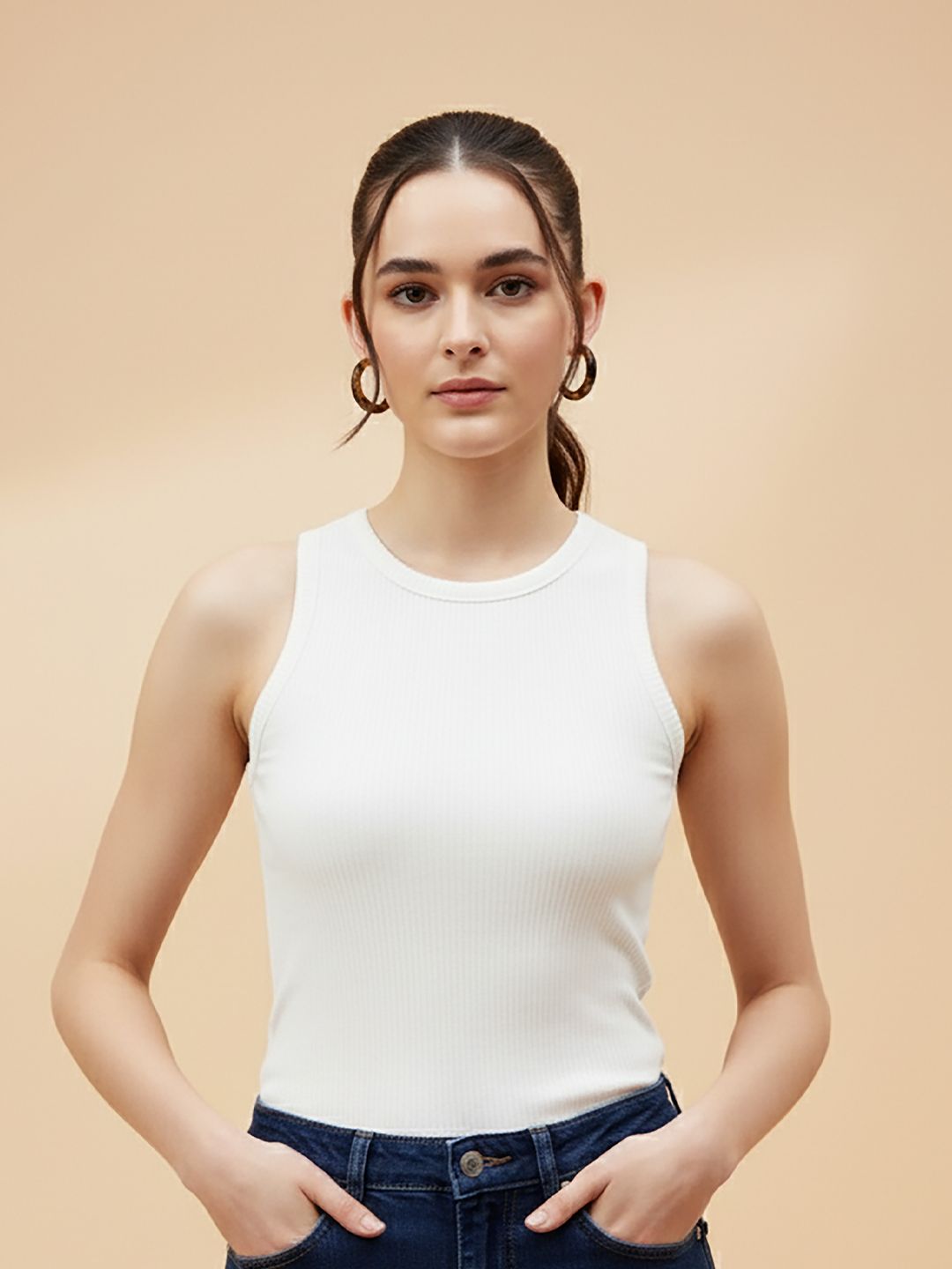 Shop White Tank Tops for Women Everyday Essentials Online Myntra