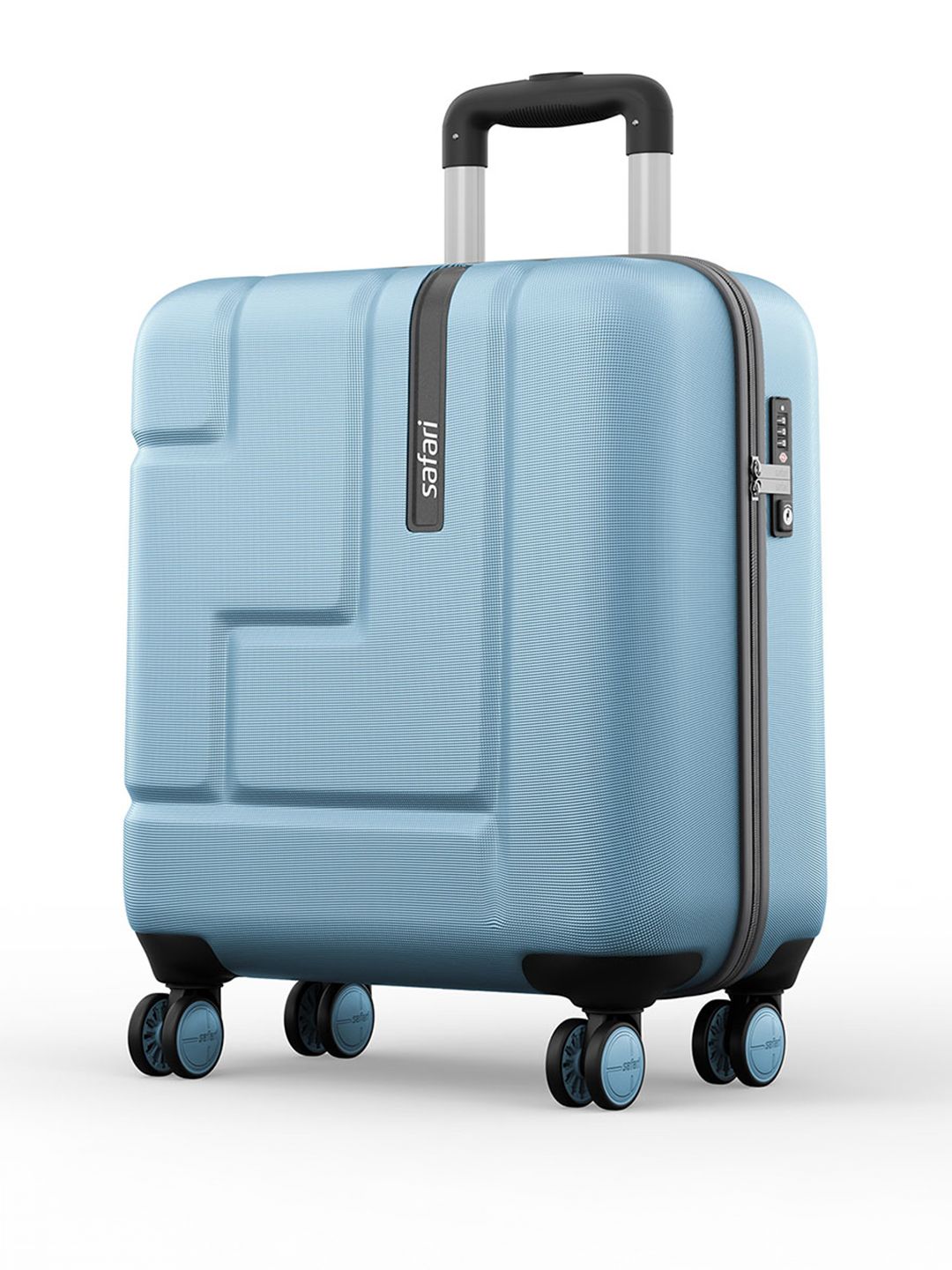 Safari Aviator Pearl Blue Overnighter Trolley with Laptop Compartment and TSA Lock 50Cm
