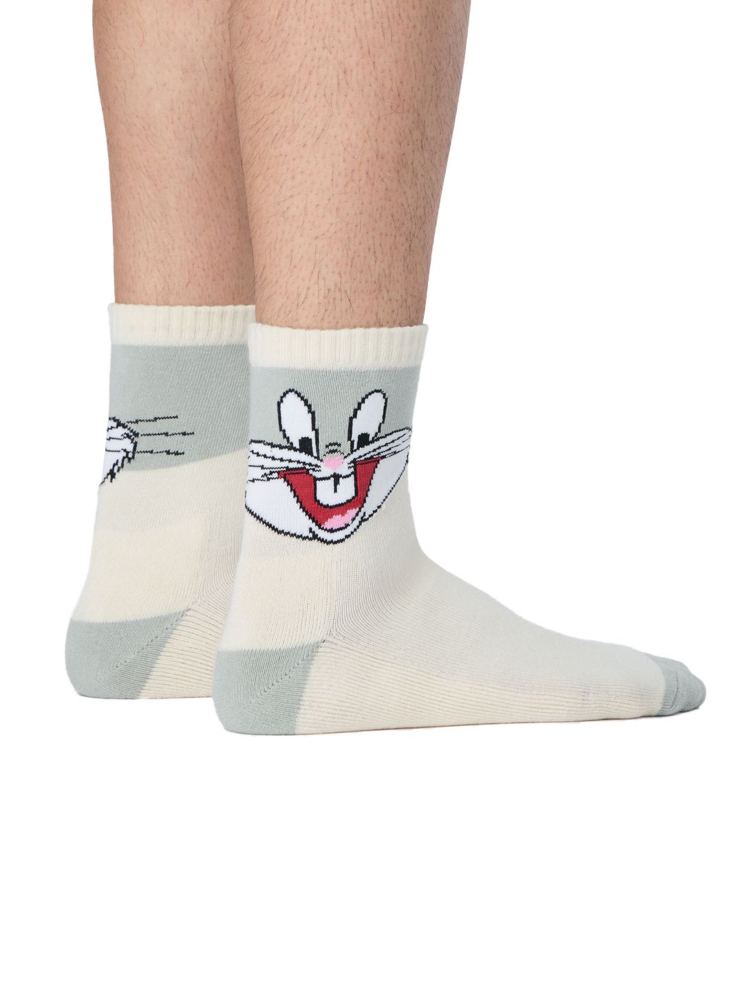 The Souled Store Men Looney Tunes Off White Socks