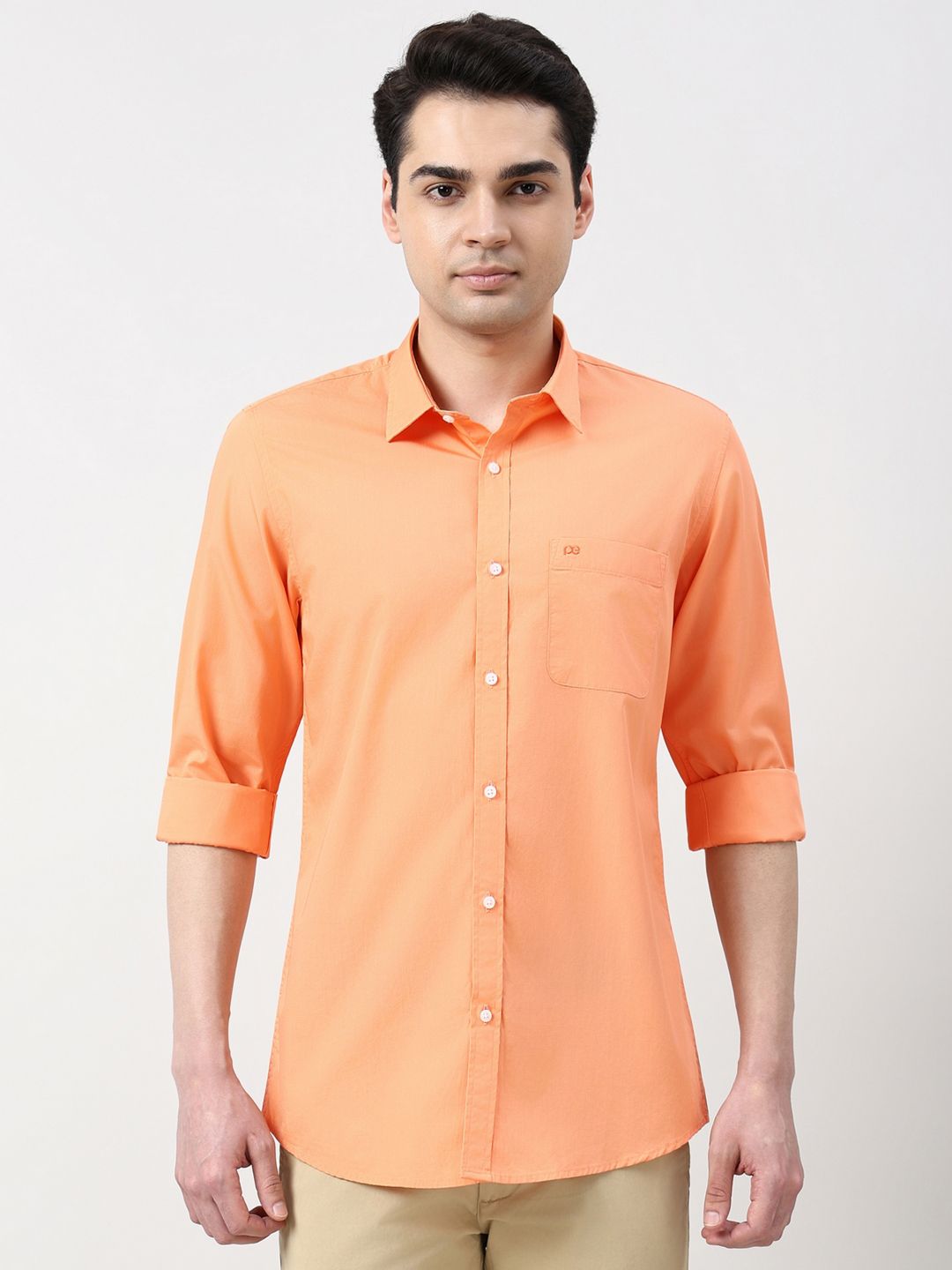 Peter England Men Slim Fit Opaque Pure Cotton Casual Shirt