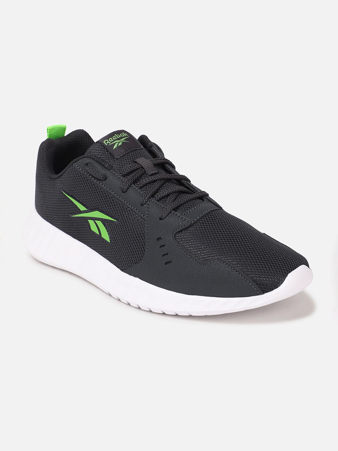 Reebok Men Woven Design Brand Logo Detail Ripple Ignite Running Shoes