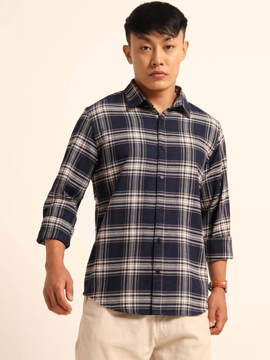 THE BEETEL HOUSE Men Classic Tartan Checks Checked Cotton Shirt