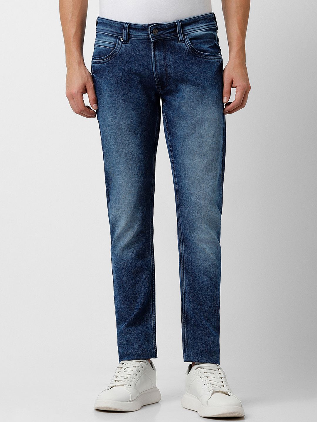 Peter England Casuals Men Skinny Fit Heavy Fade Stretchable Jeans