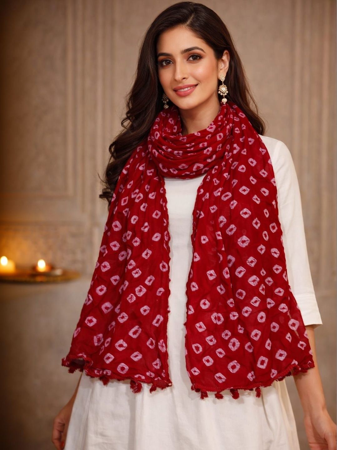 SAHINA DUPATTA Printed Bandhani Dupatta