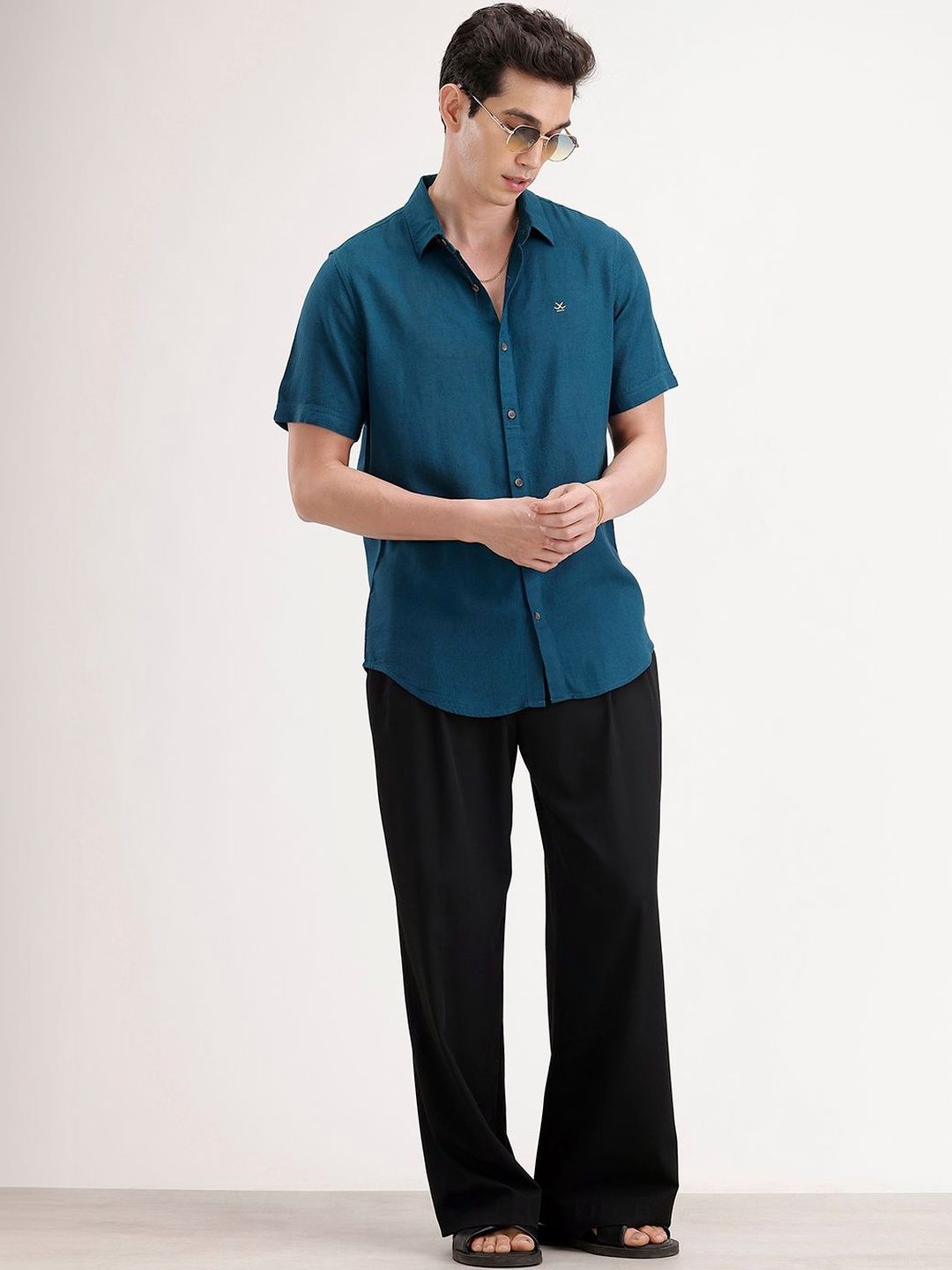 WROGN Men Slim Fit Casual Shirt