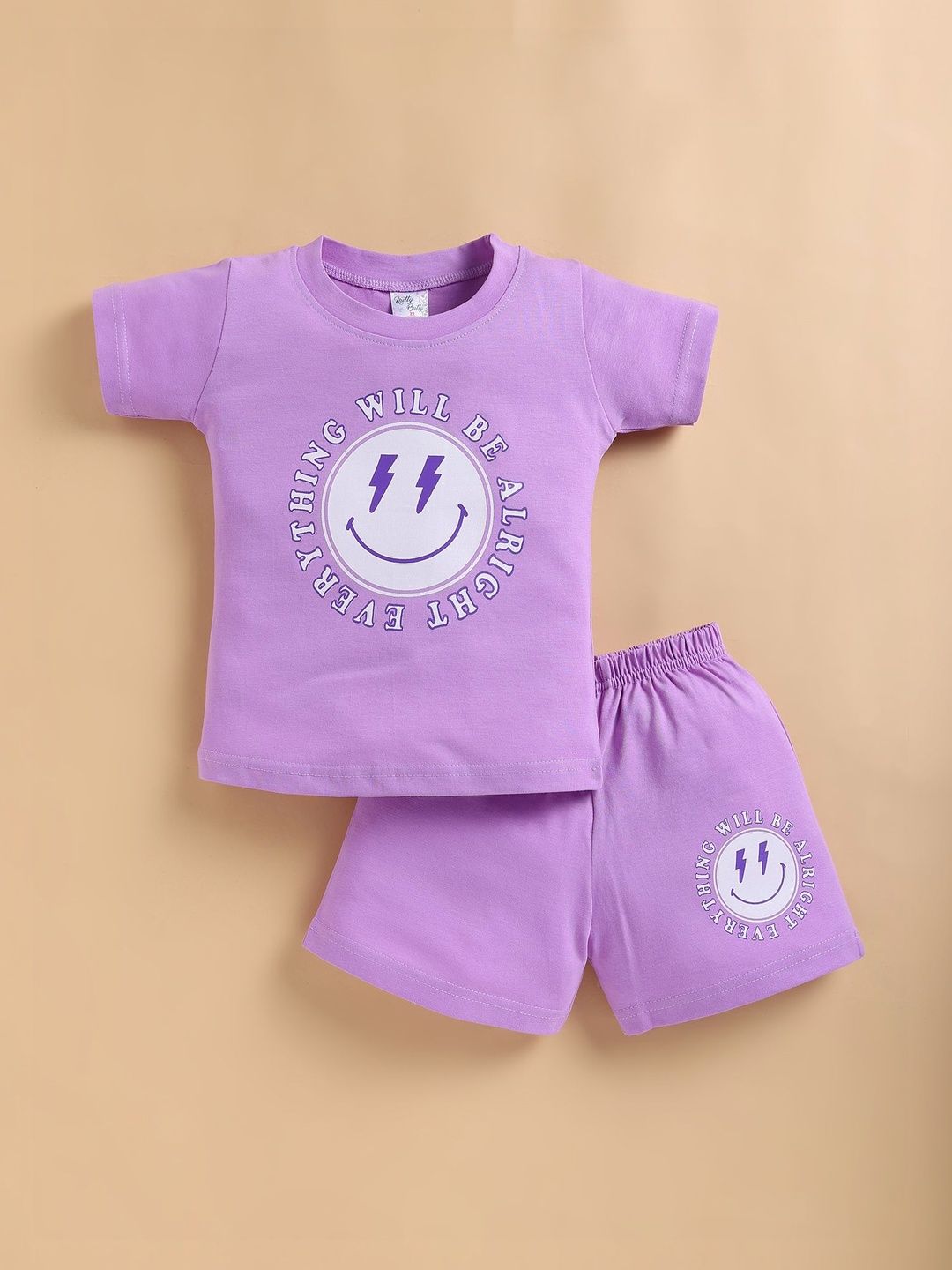 NUTTY BUTTY Girls Printed T-shirt with Shorts