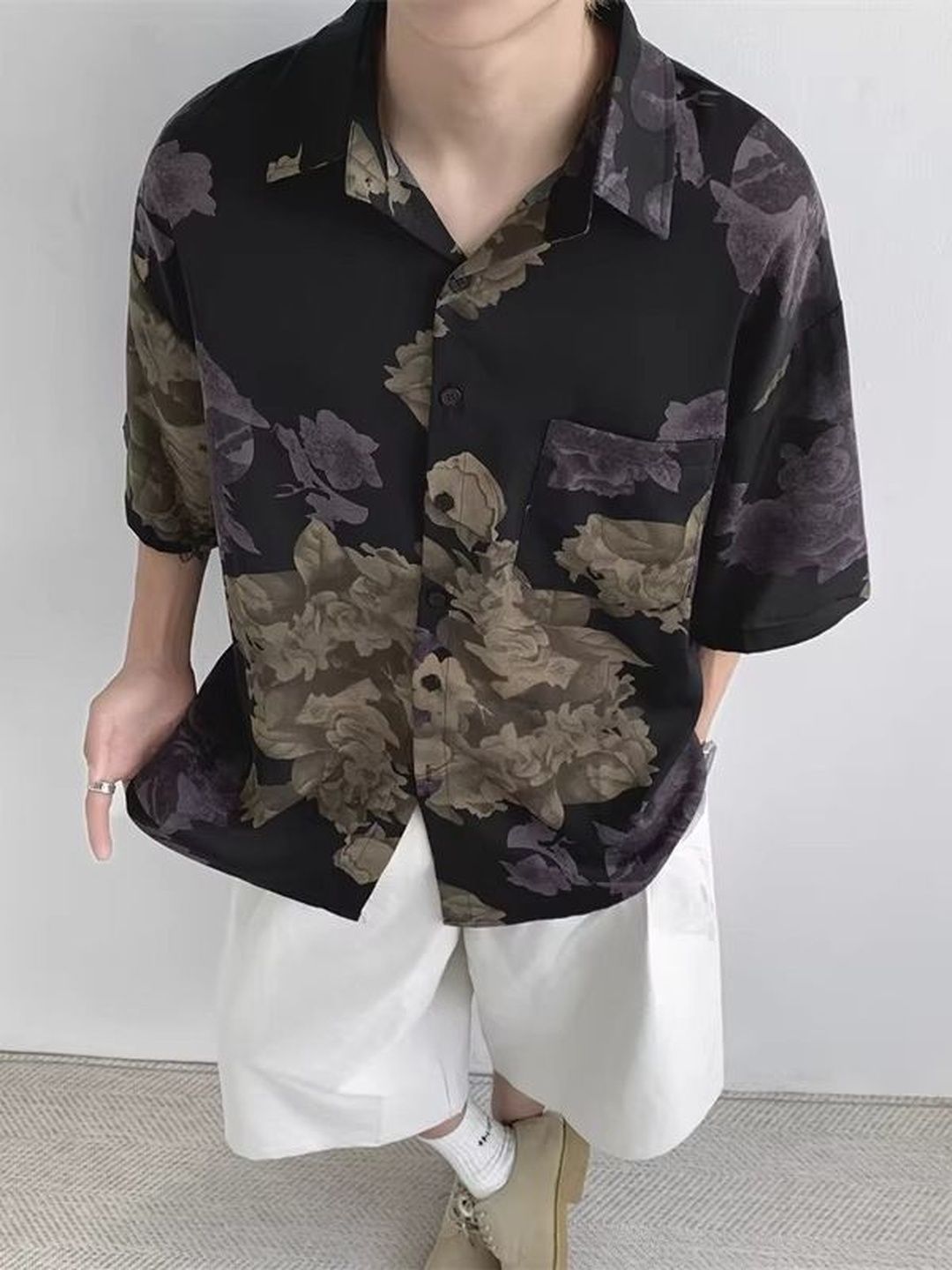 ANDREW HILL Men Floral Printed Casual Shirt