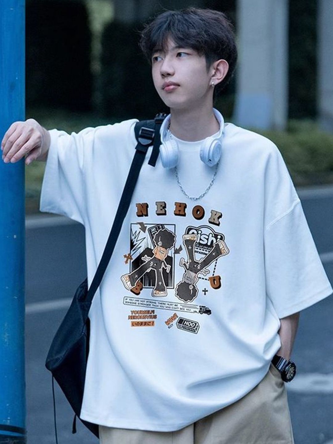 Buy ANDREW HILL Men Oversized Graphic T-shirt - Tshirts for Men