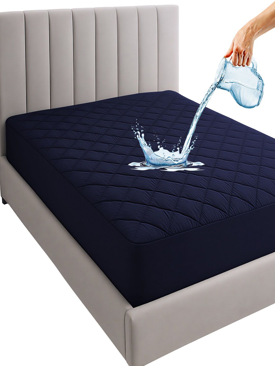 Mattress Protector Mattress Protector Quilted Cotton Waterproof Queen Size Mattress Cover 78 x 60 Inch