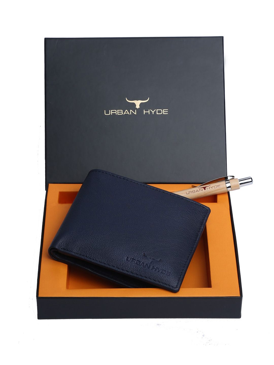 URBAN HYDE Men Corporate Accessory Gift Set of Leather Belt and BiFold Wallet