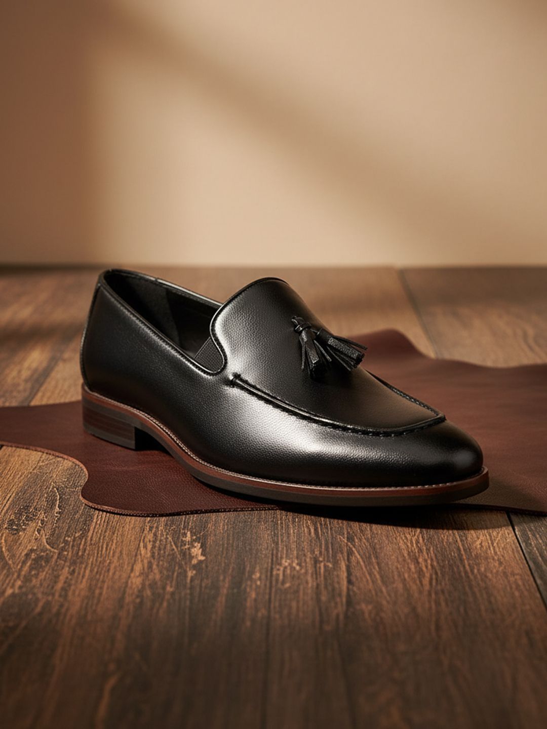 House of Pataudi Round Toe Slip-On Formal Shoes