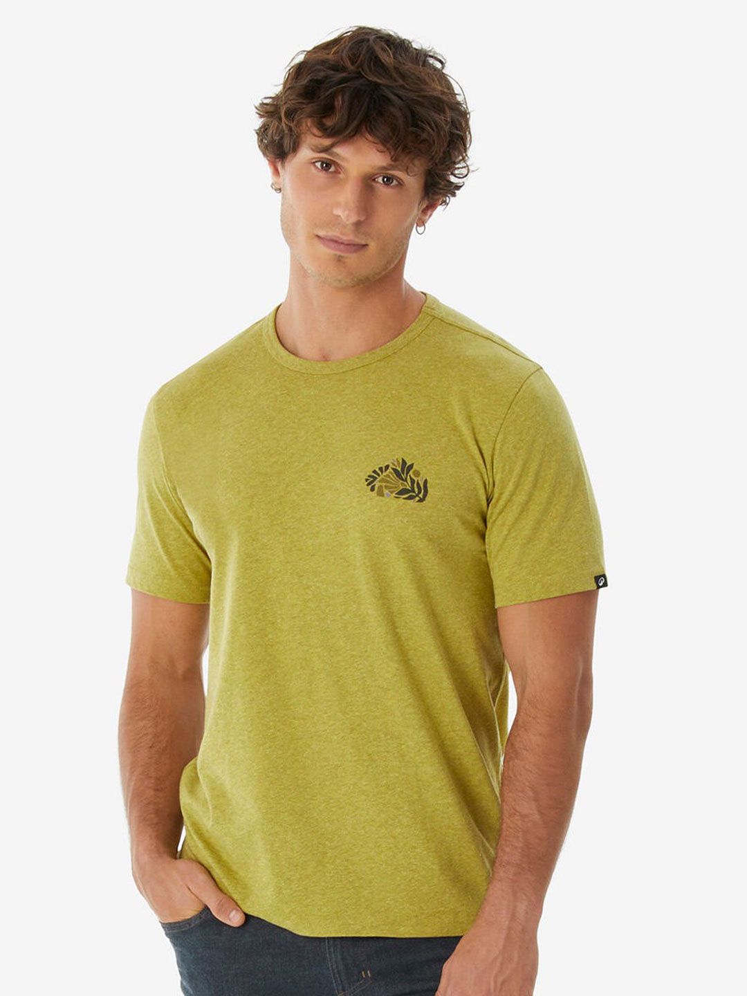Decathlon Quechua - Men Olive NH100 Quick Dry Hiking T-Shirts