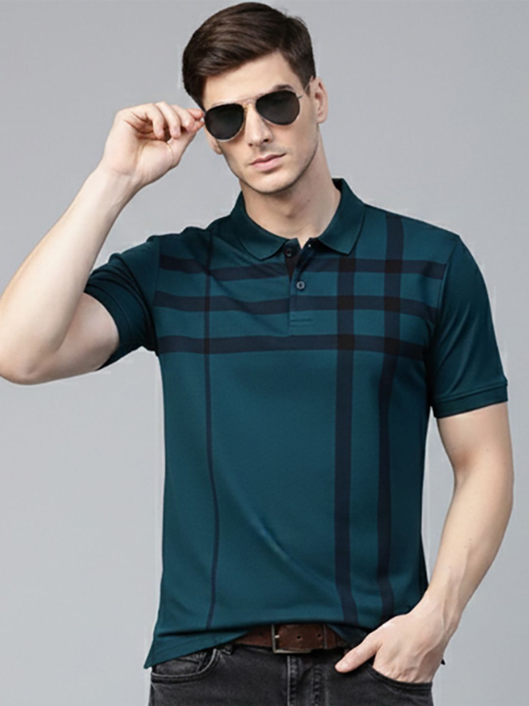 OGEN Men Printed Polo Collar T-shirt