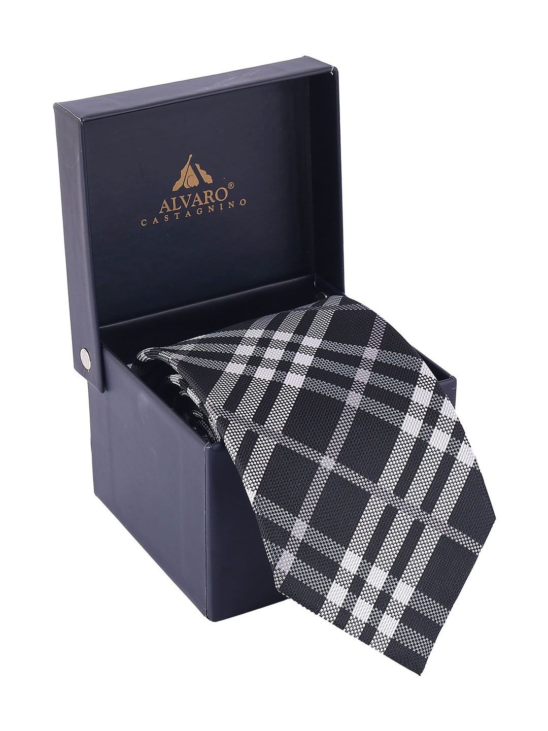 Alvaro Castagnino Men Checked Broad Tie