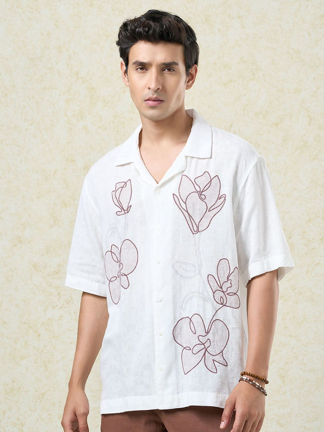 7 Alt by Pantaloons Men Floral Printed Casual Shirt