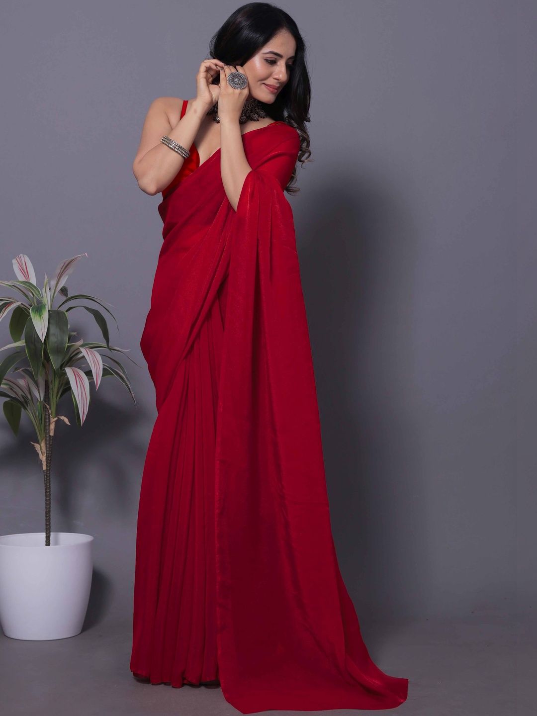 Anneca Poly Georgette Saree
