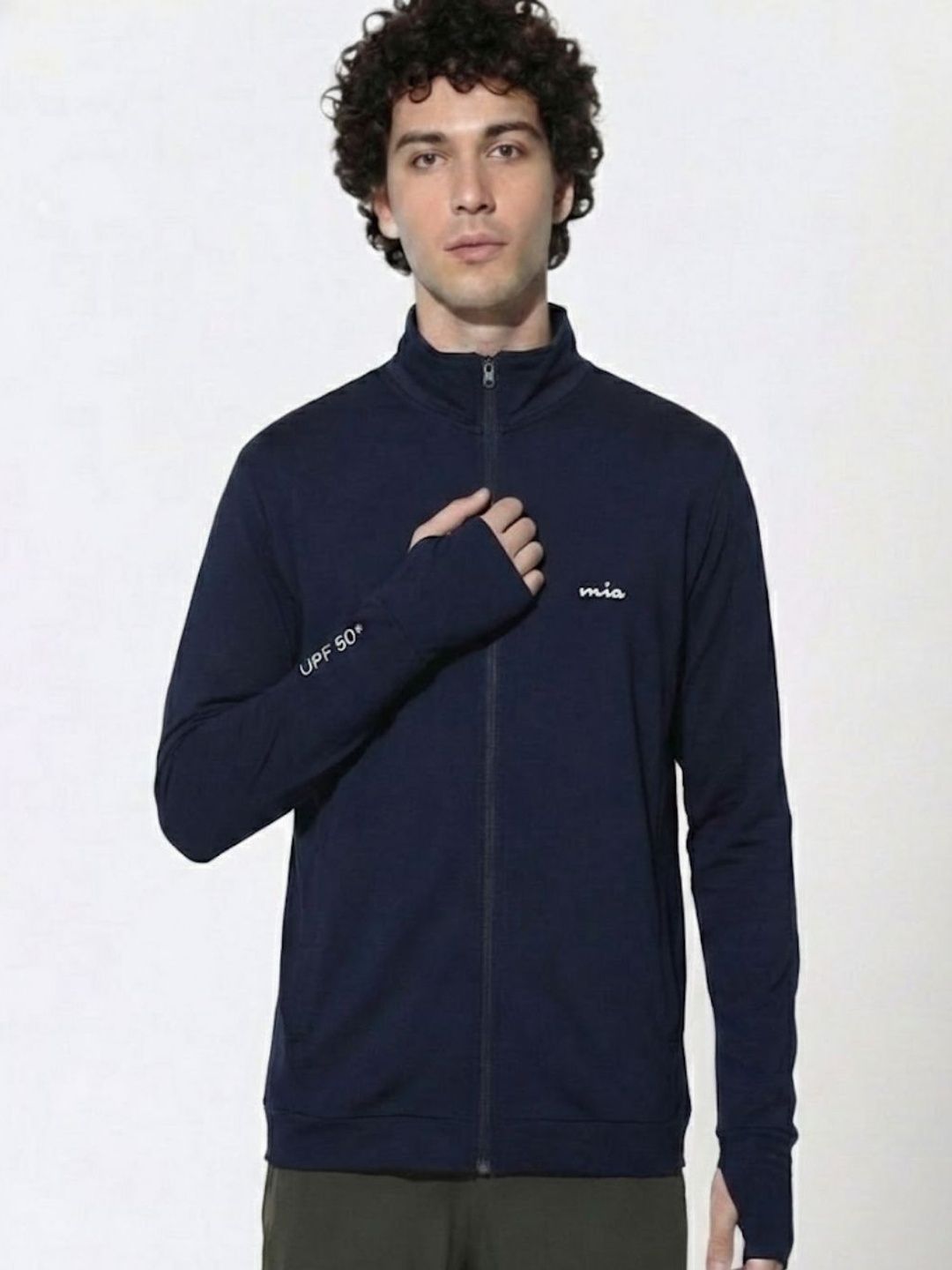 MIA FASHION Men Lightweight Long Sleeves Outdoor Knitted Jacket