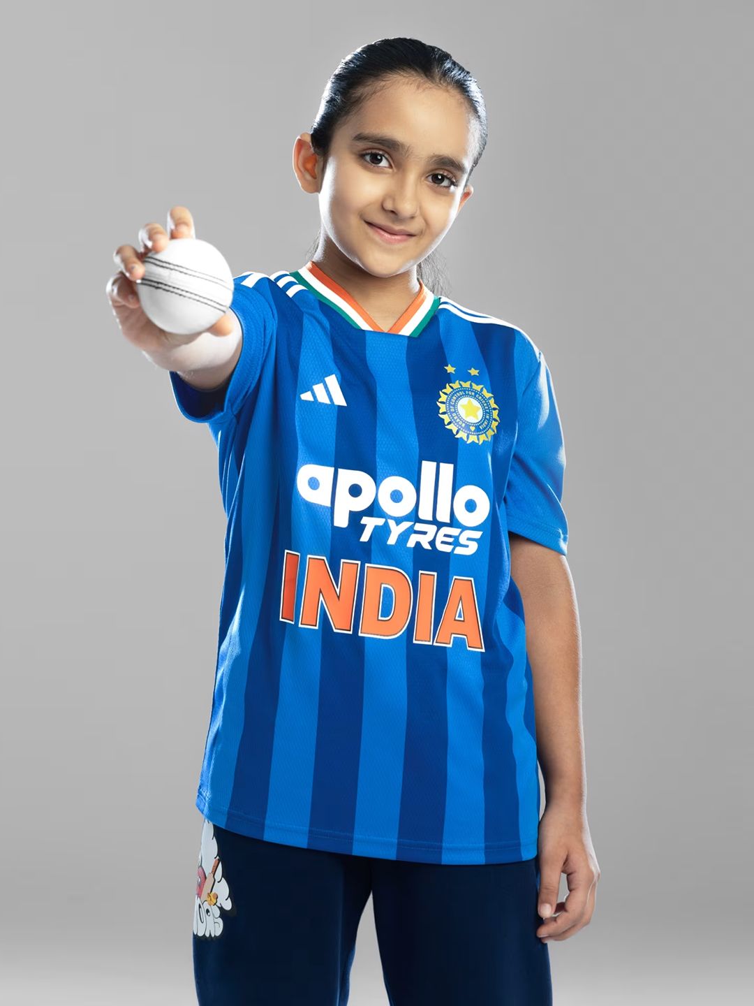 ADIDAS Kids Indian Cricket Original T20 Jersey T-shirt