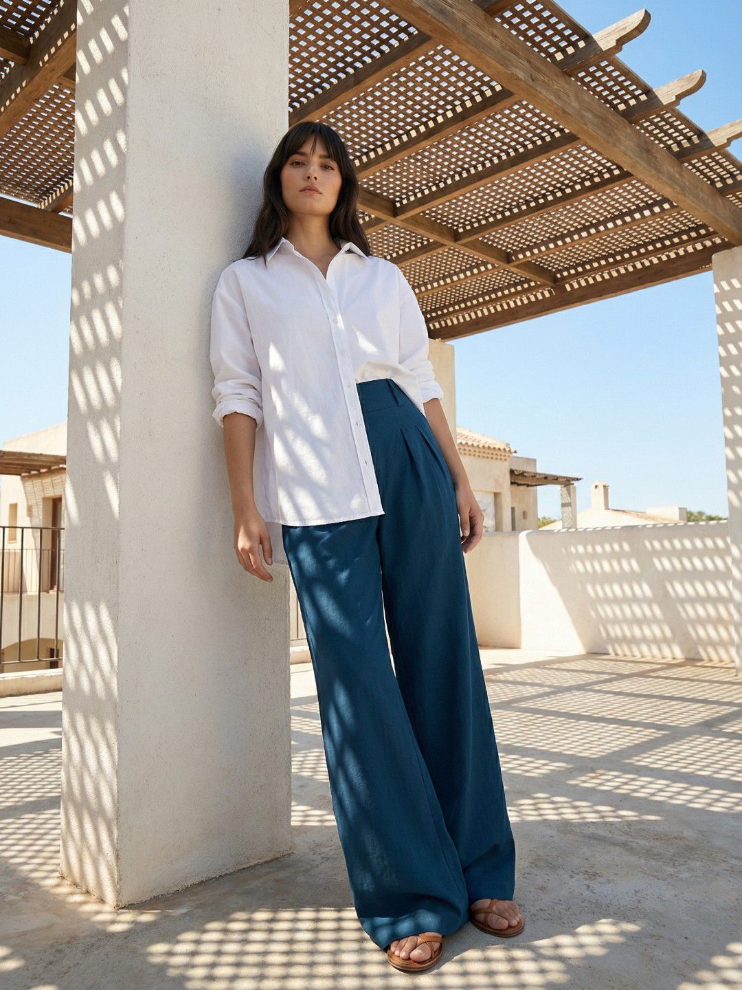 glitchez Women High-Rise Pleated Trousers