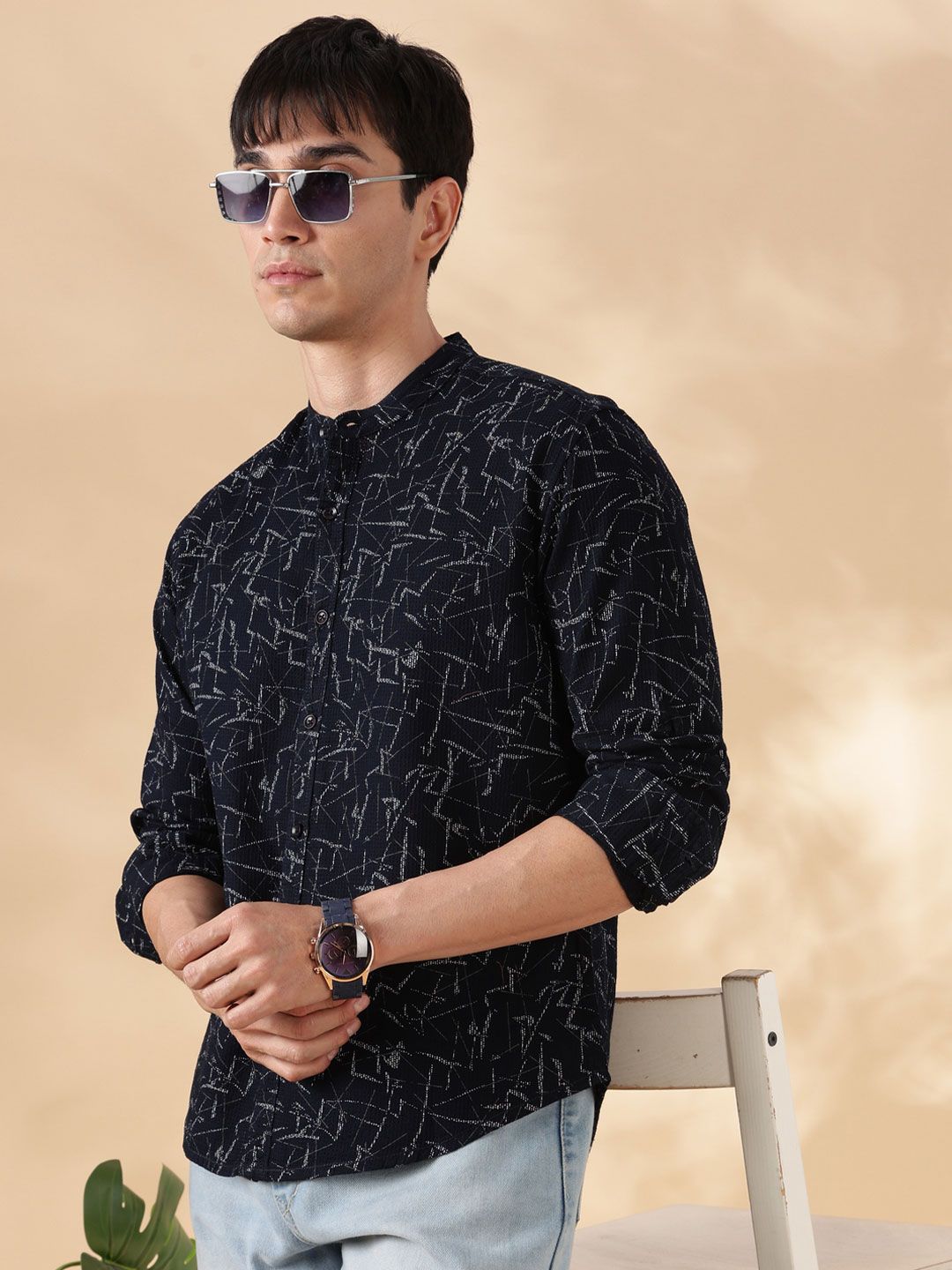Mast & Harbour Mast & Harbour Men Classic Printed Casual Shirt