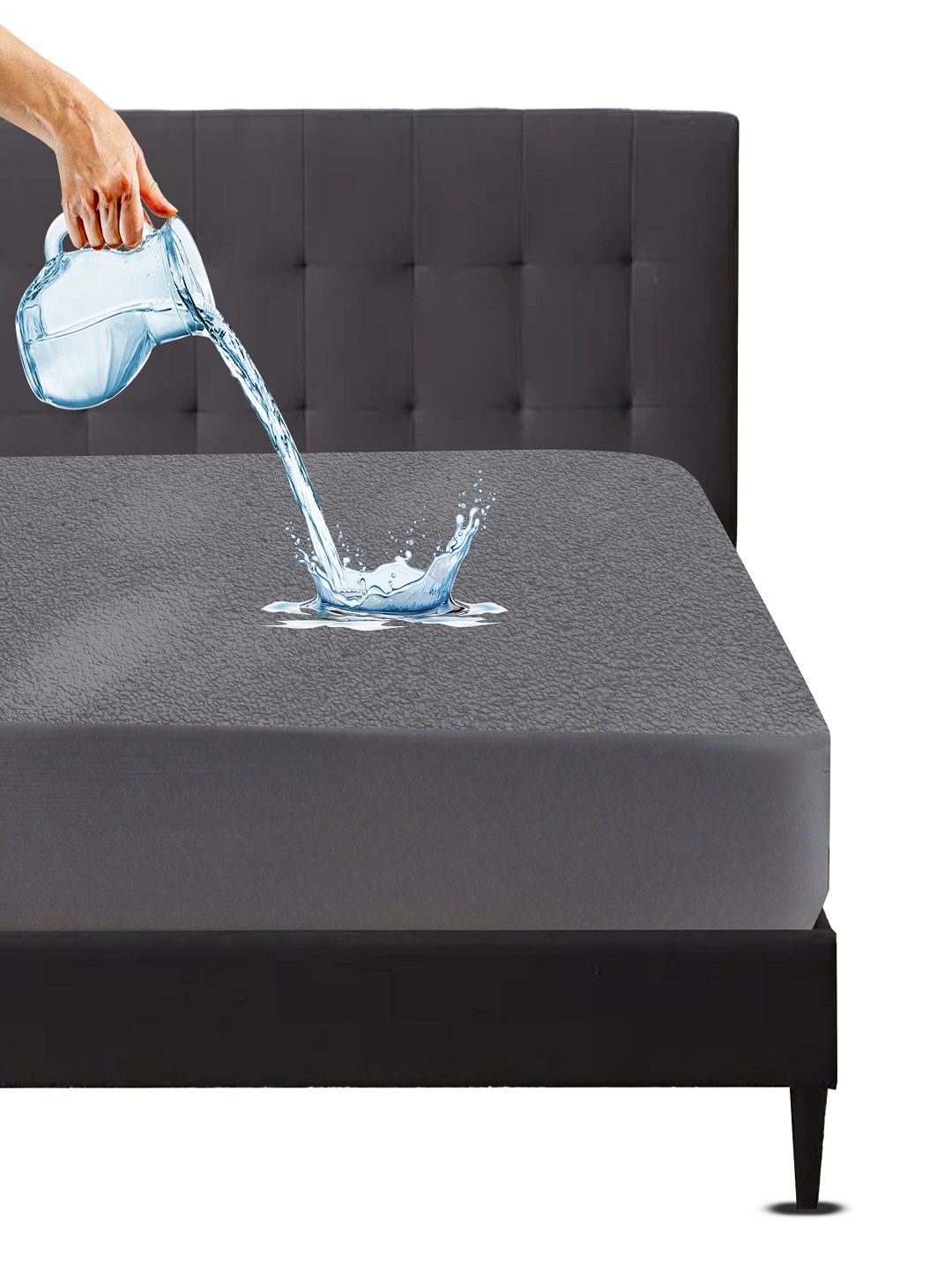 Mattress Protector Mattress Protector Grey Cotton Waterproof Queen Size Mattress Cover 78 x 60 Inch