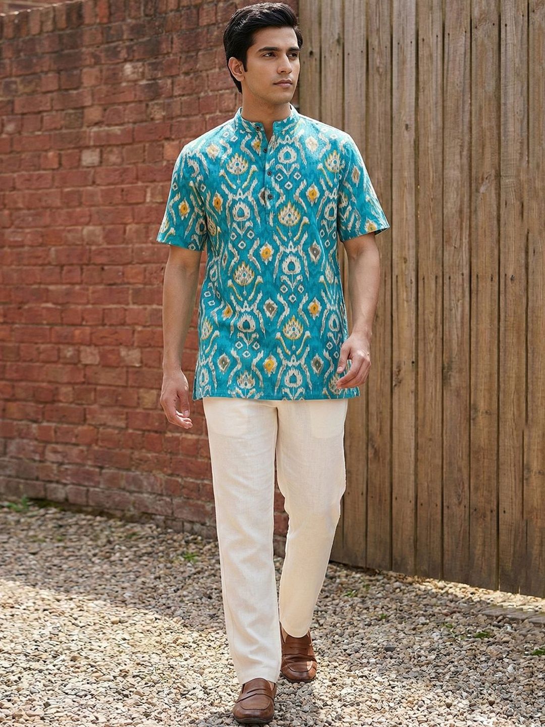 CHHAAP Men Printed Summer Sheers Kurta