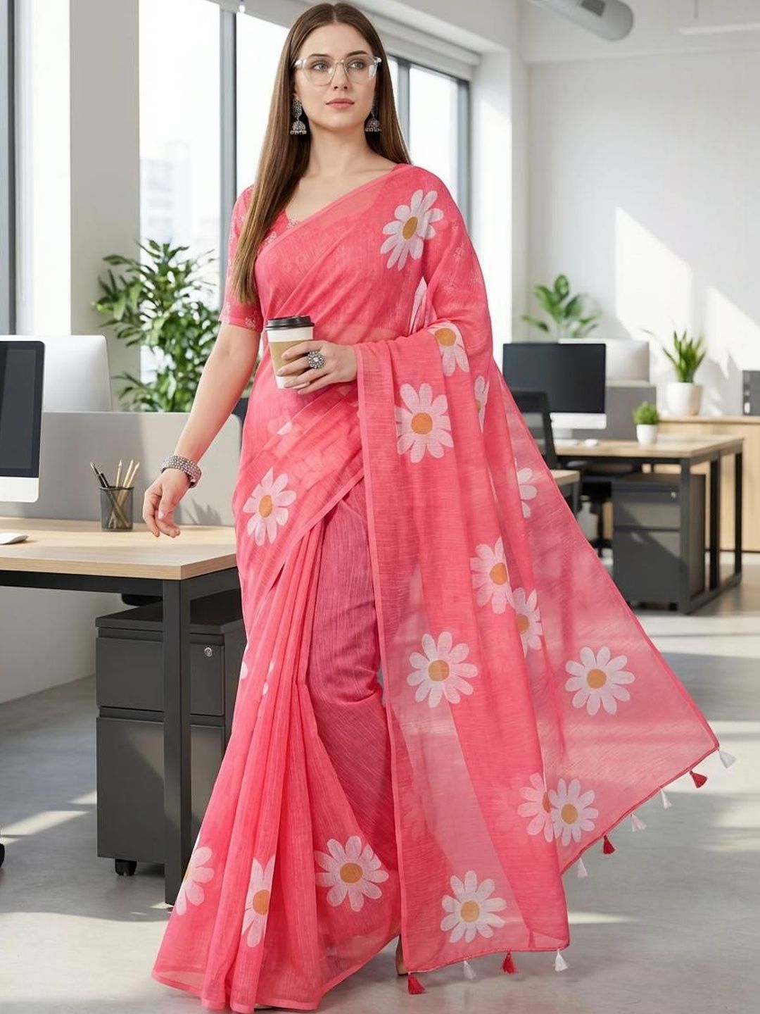 STYLE MODA Floral Designer Saree
