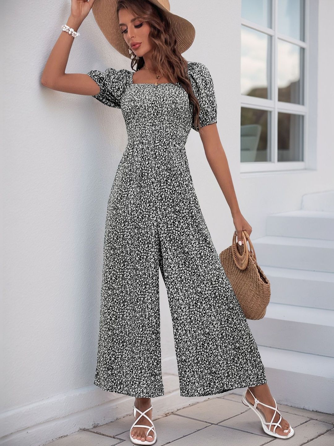 NOWI Printed Culotte Jumpsuit