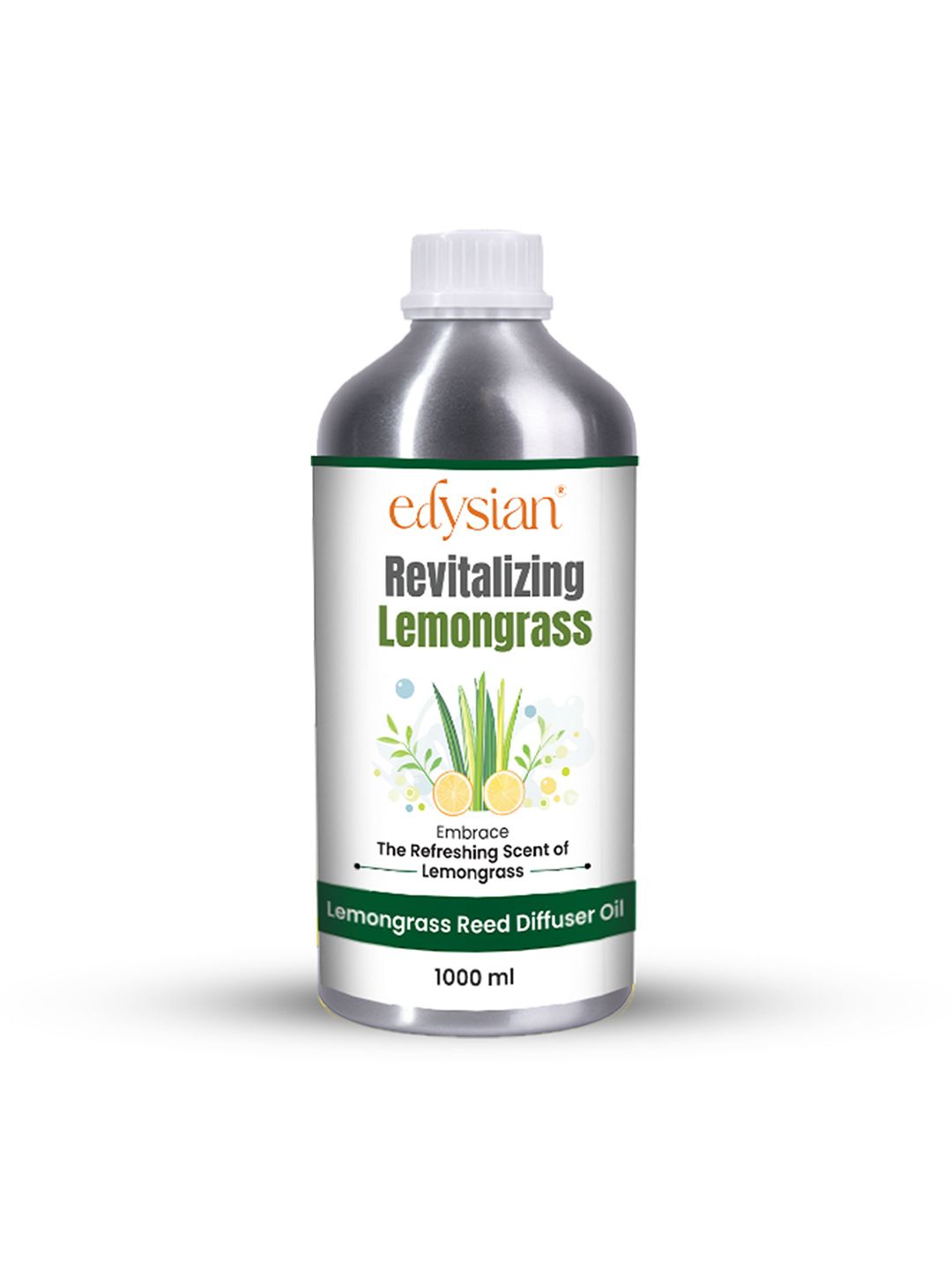 Edysian White Lemongrass Reed Diffuser Refill Oil - 1 L