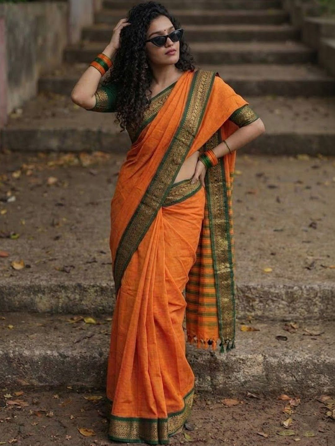yourwish Woven Design Zari Silk Cotton Handloom Paithani Saree