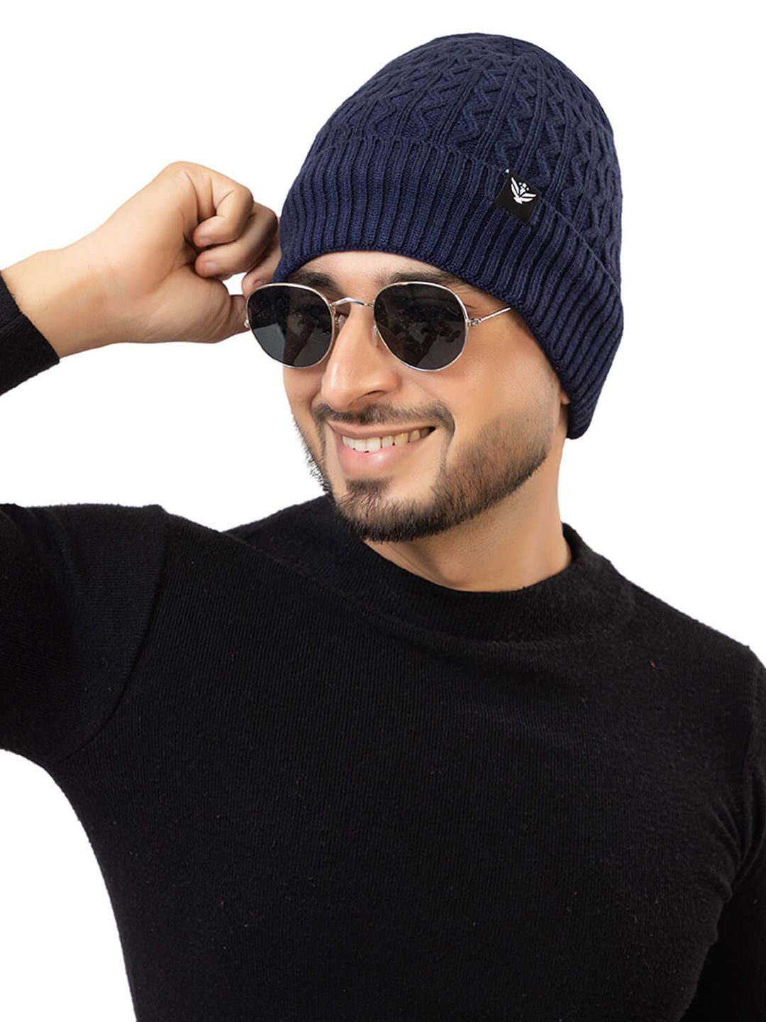 Amoldo Unisex Self Design Woollen Beanie Cap