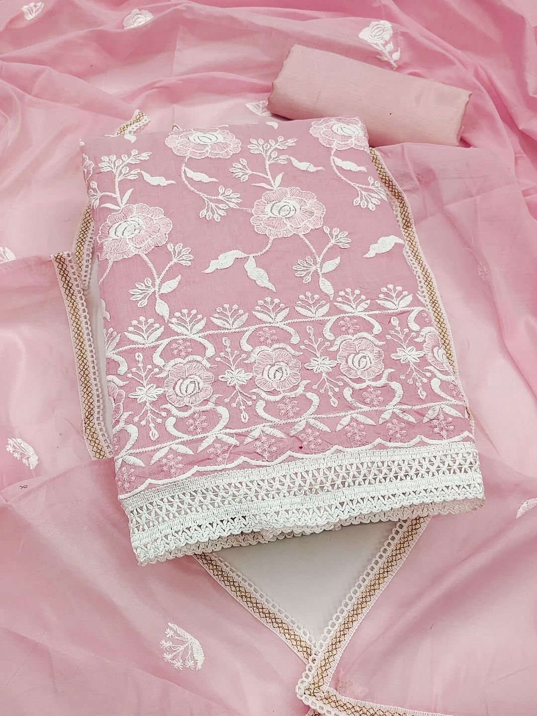 Dhaaga Ghar Embroidered Unstitched Dress Material