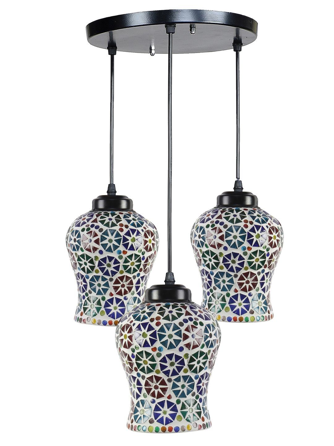 Aura Multicoloured Glass Traditional Ceiling Lamp