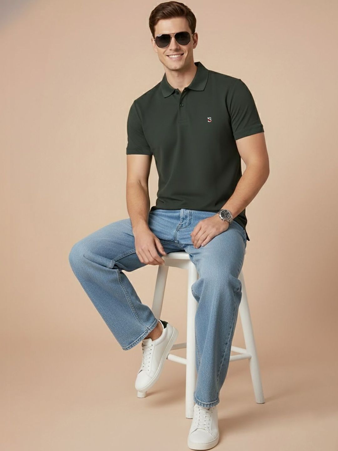 SIMPLE SOLUTION Men Brand Logo Polo Collar T-shirt deal from myntra SIMPLE SOLUTION Men Brand Logo Polo Collar T-shirt deal from myntra