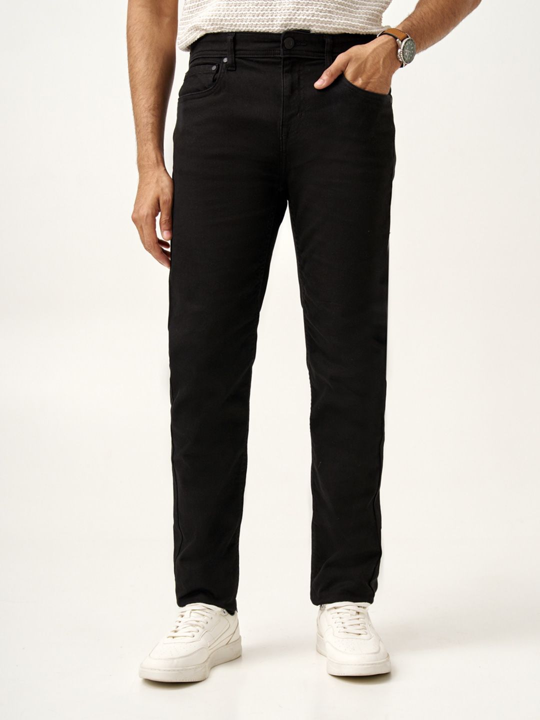 Men Slim Fit Jeans The Pant Project Men Raw Black Slim Fit Stretchable Cotton Jeans