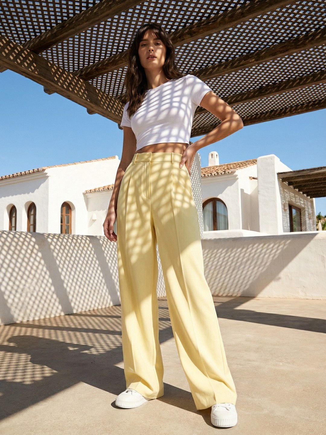glitchez Women High-Rise Pleated Trousers