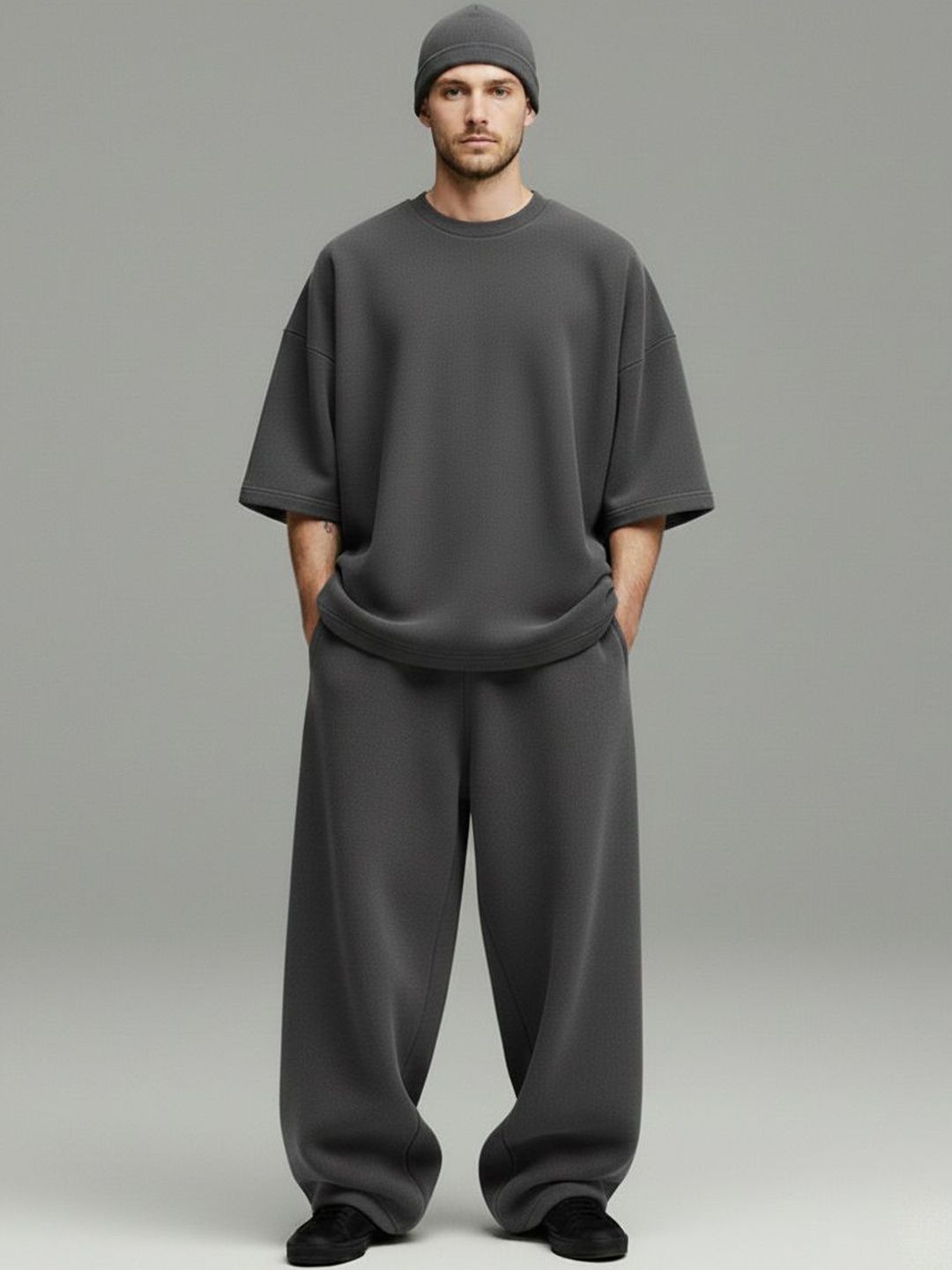 CORNERKICK Men Mid Rise Baggy  Track Pants