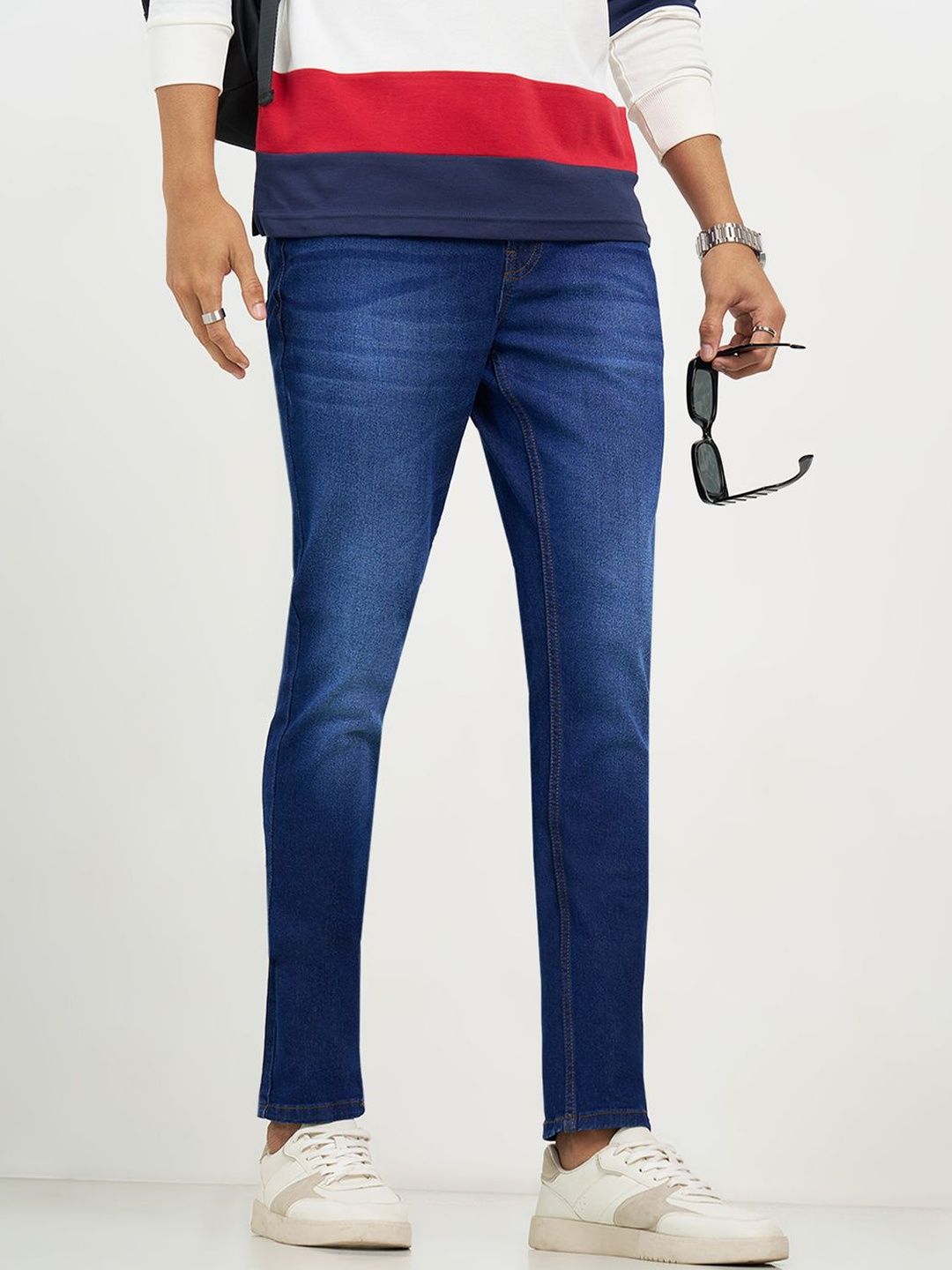 SF JEANS by Pantaloons Men Skinny Fit Mid-Rise Light Fade Jeans